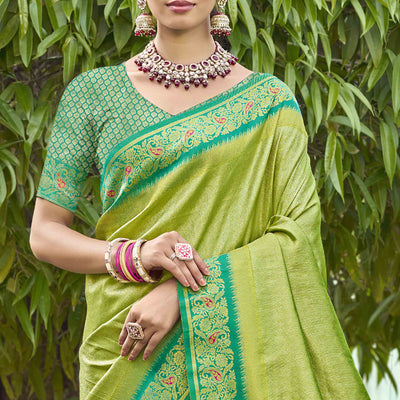 green-zari-weaving-organza-saree