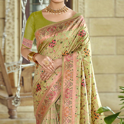 green-floral-zari-weaving-cotton-silk-saree