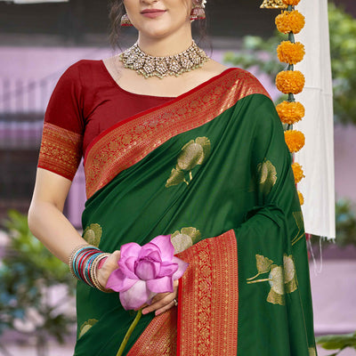 green-floral-woven-banarasi-silk-saree-with-tassels-21