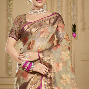 grey-floral-woven-organza-saree-with-tassels-3