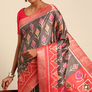 grey-digital-printed-cotton-blend-saree-with-woven-border