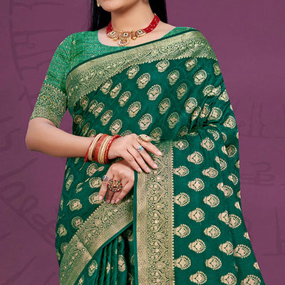 green-floral-woven-cotton-silk-saree-with-tassels-6