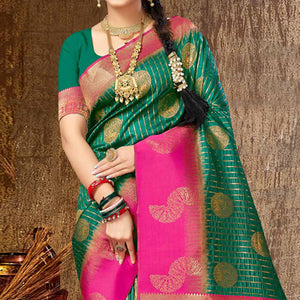 73green-woven-banarasi-silk-saree-with-tassels