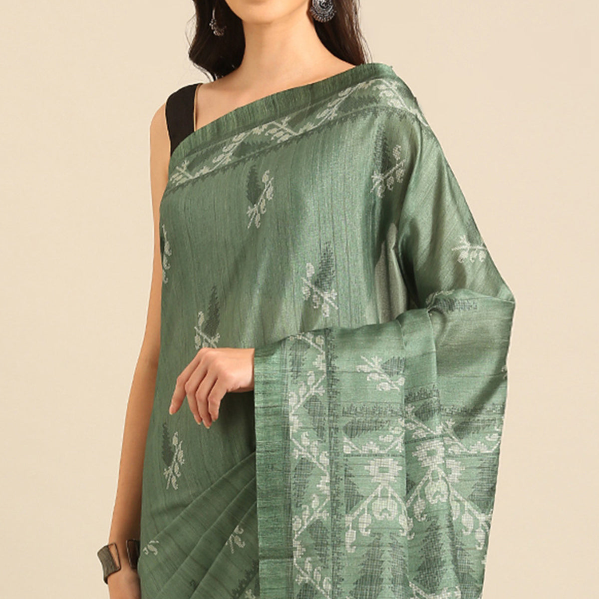 green-digital-printed-cotton-saree