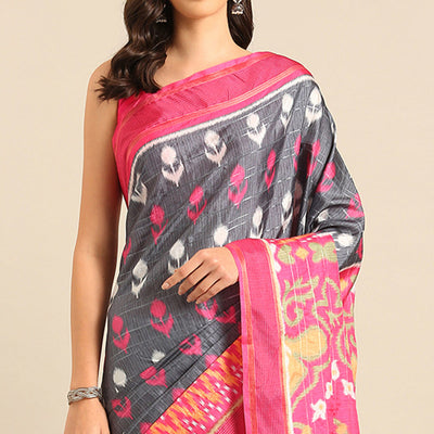 grey-digital-patola-printed-cotton-blend-saree