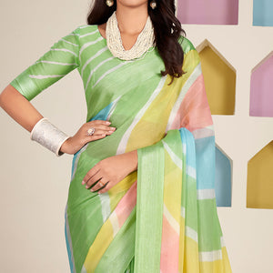 green-printed-chiffon-saree-14