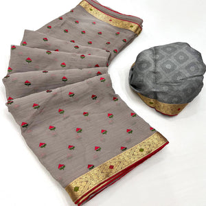 grey-floral-embroidered-chiffon-saree-1