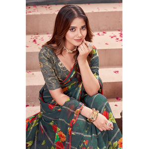 grey-floral-foil-printed-georgette-saree-3