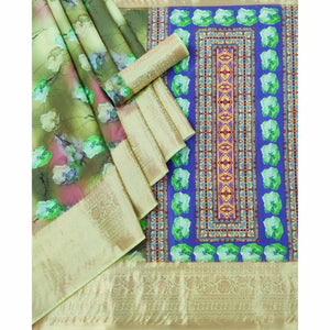 green-floral-digital-printed-with-woven-border-art-silk-saree