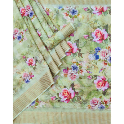 green-floral-digital-printed-cotton-silk-saree-4