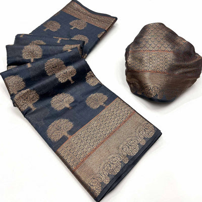 grey-floral-woven-pure-cotton-saree