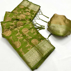 green-floral-woven-organza-saree-5