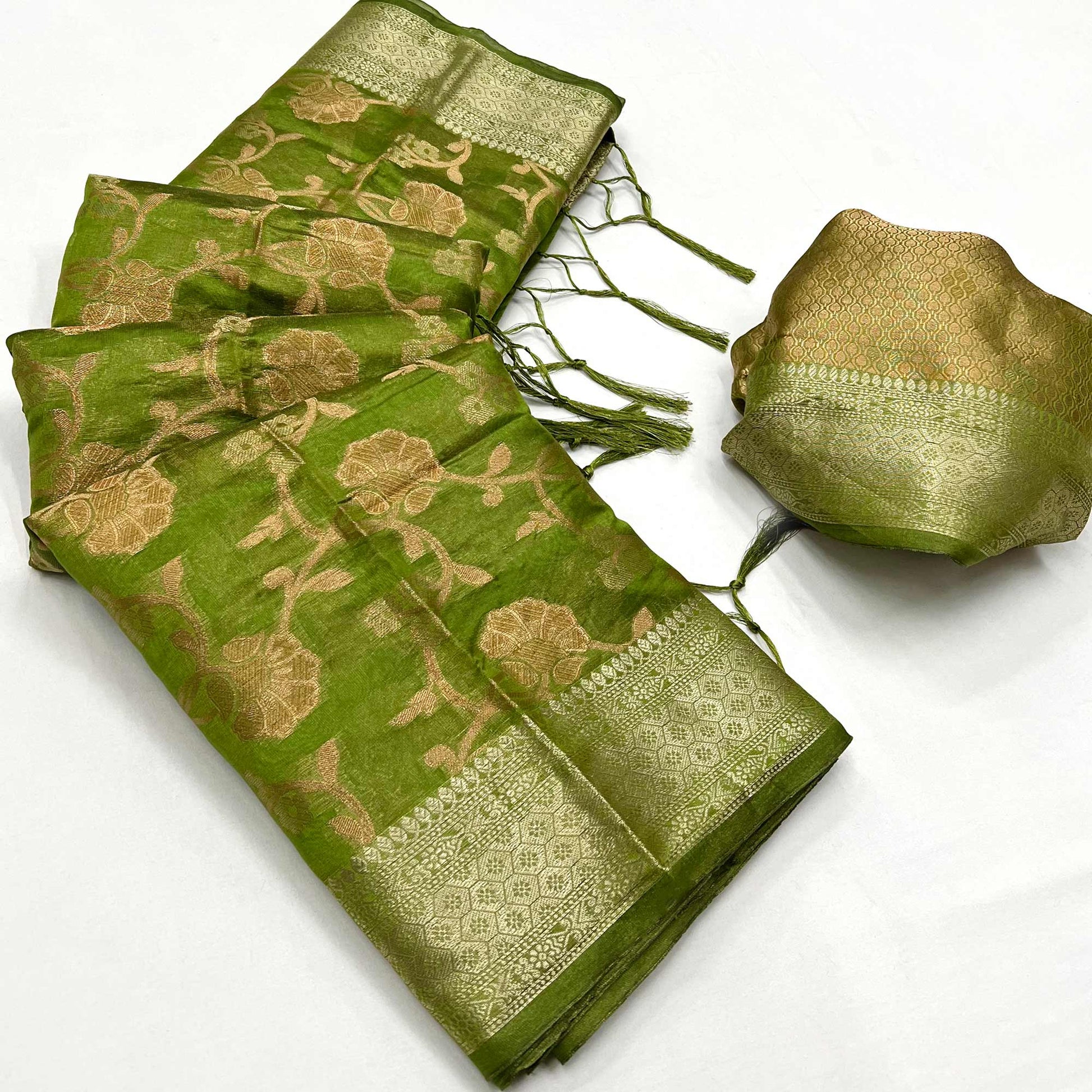 green-floral-woven-organza-saree-5