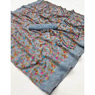 grey-floral-printed-georgette-saree-10