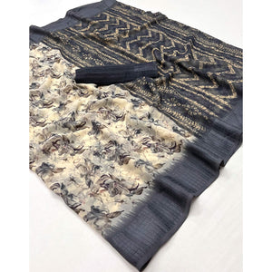 grey-floral-printed-georgette-saree-9