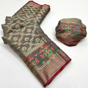 grey-floral-woven-organza-saree-7