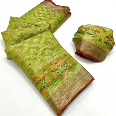 green-floral-woven-organza-saree-7