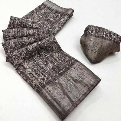 grey-floral-printed-cotton-blend-saree-1