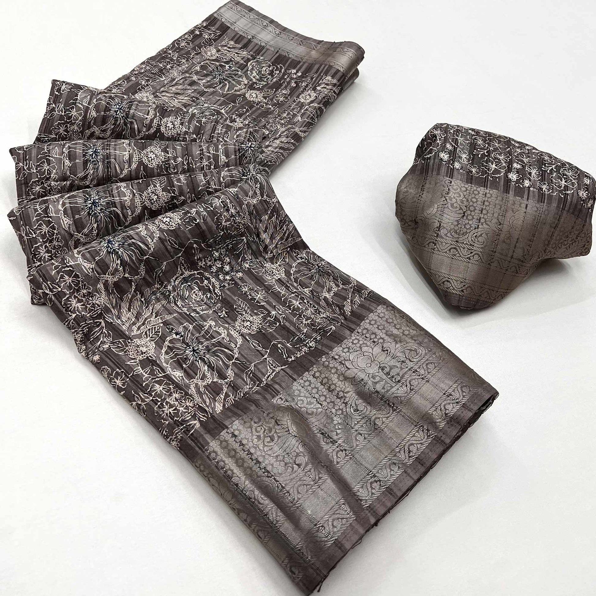 grey-floral-printed-cotton-blend-saree-1
