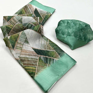green-digital-printed-cotton-blend-saree-with-fancy-border-1