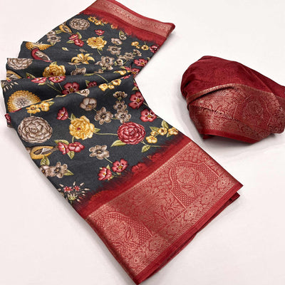 grey-floral-printed-dola-silk-saree-1