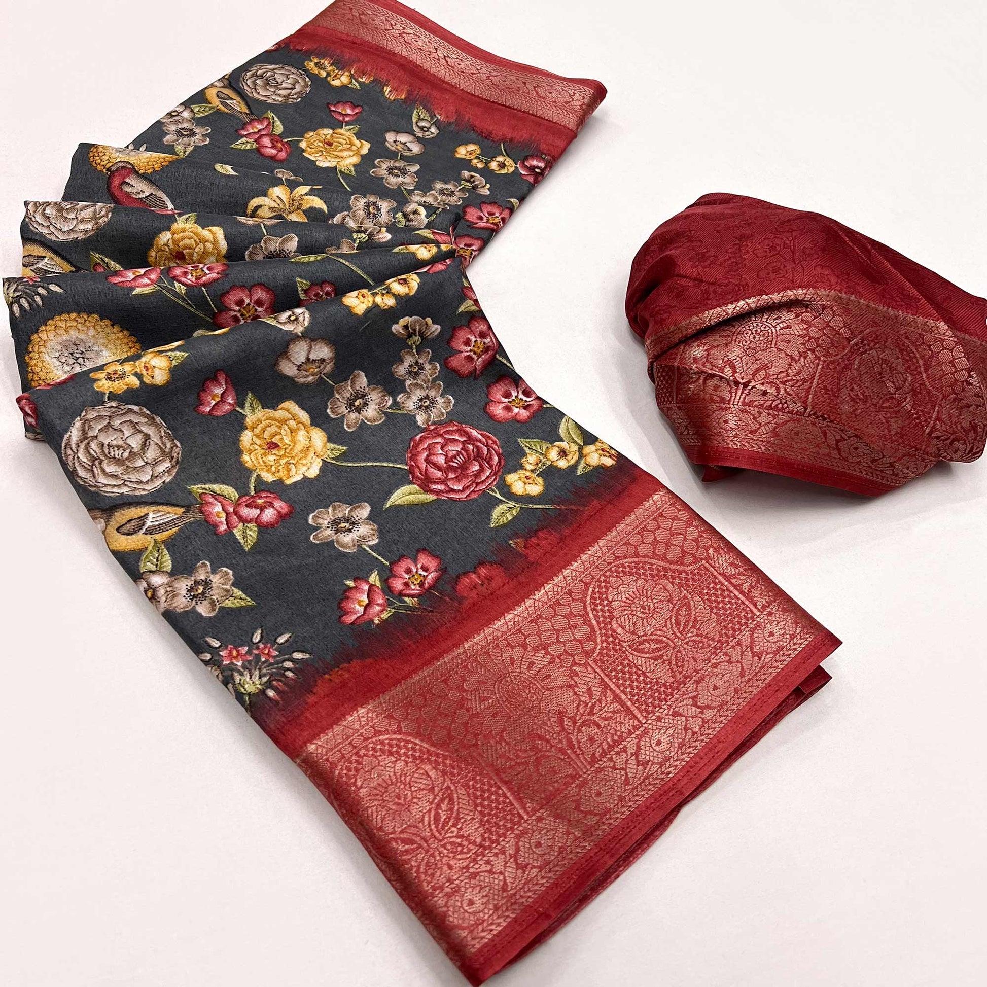 grey-floral-printed-dola-silk-saree-1