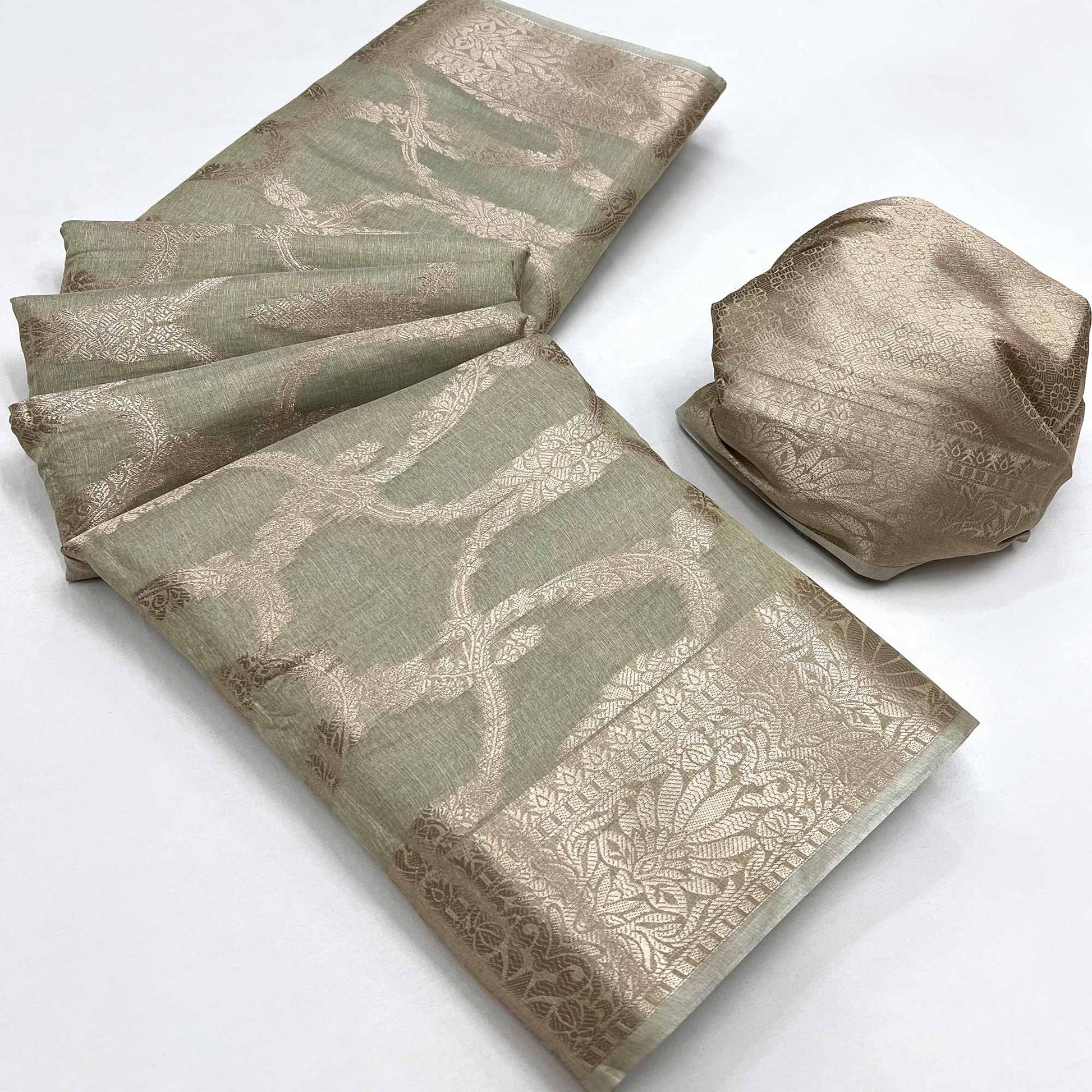 green-floral-woven-cotton-silk-saree-1