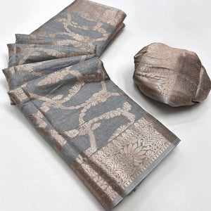 grey-floral-woven-cotton-silk-saree