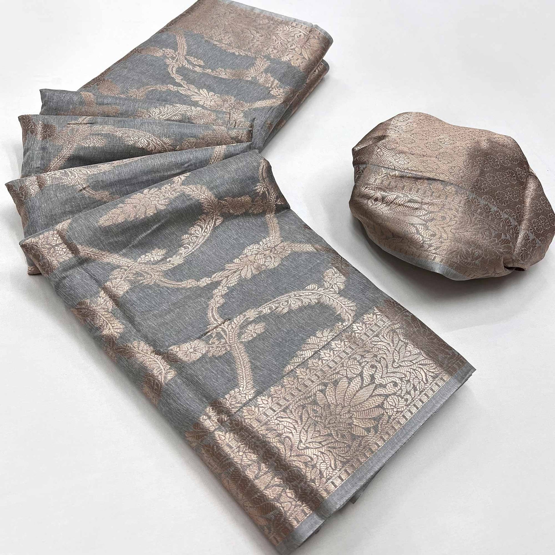 grey-floral-woven-cotton-silk-saree