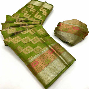 green-floral-woven-organza-saree-8