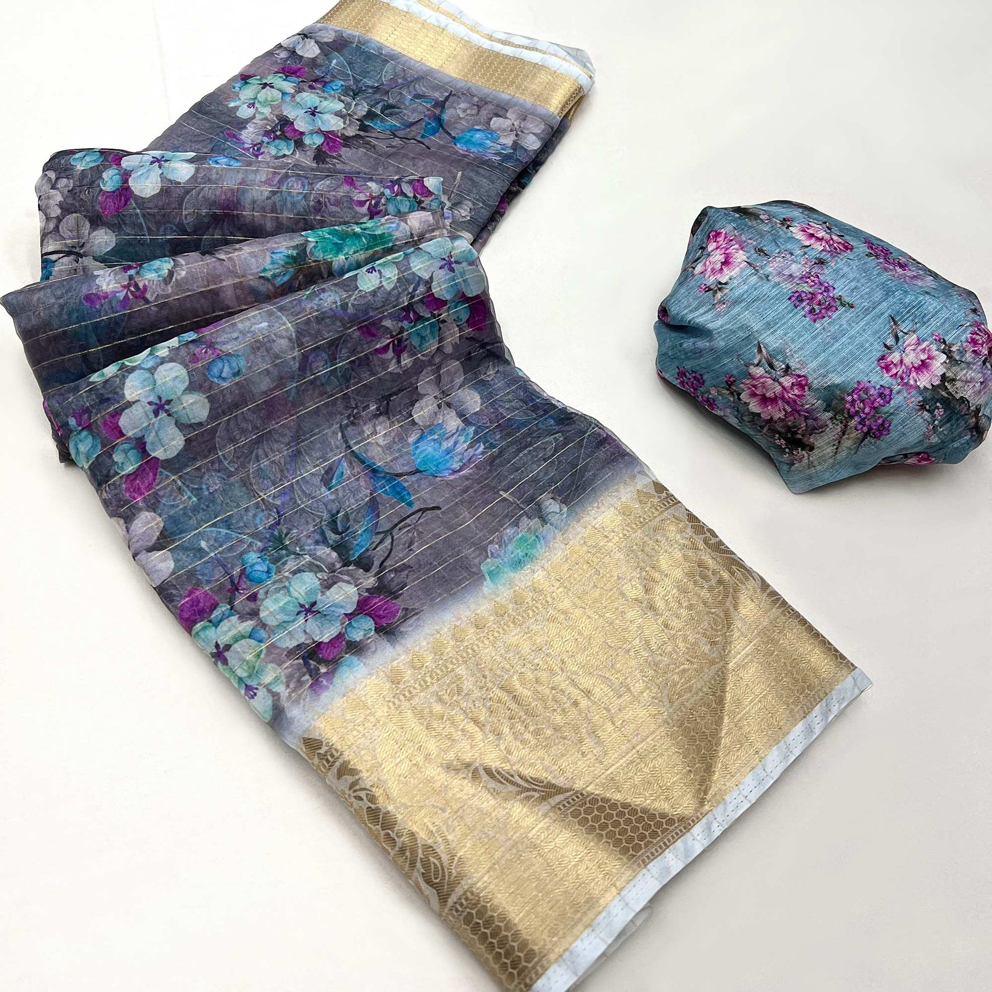 grey-blue-floral-digital-printed-with-woven-border-organza-saree