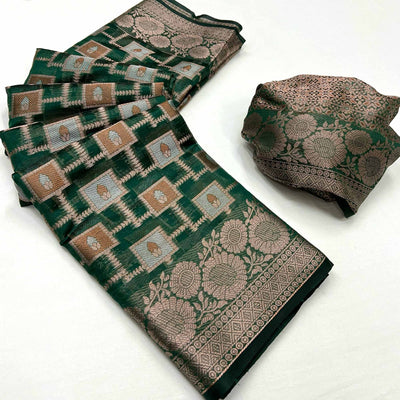 green-floral-woven-organza-saree-9