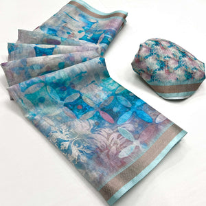 grey-blue-digital-printed-cotton-blend-saree-with-jacquard-border