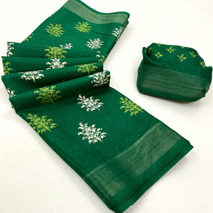 green-printed-dola-silk-saree-with-woven-border