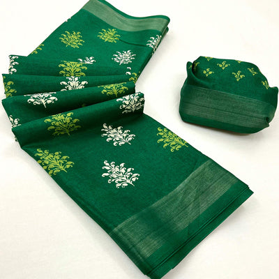 green-printed-dola-silk-saree-with-woven-border