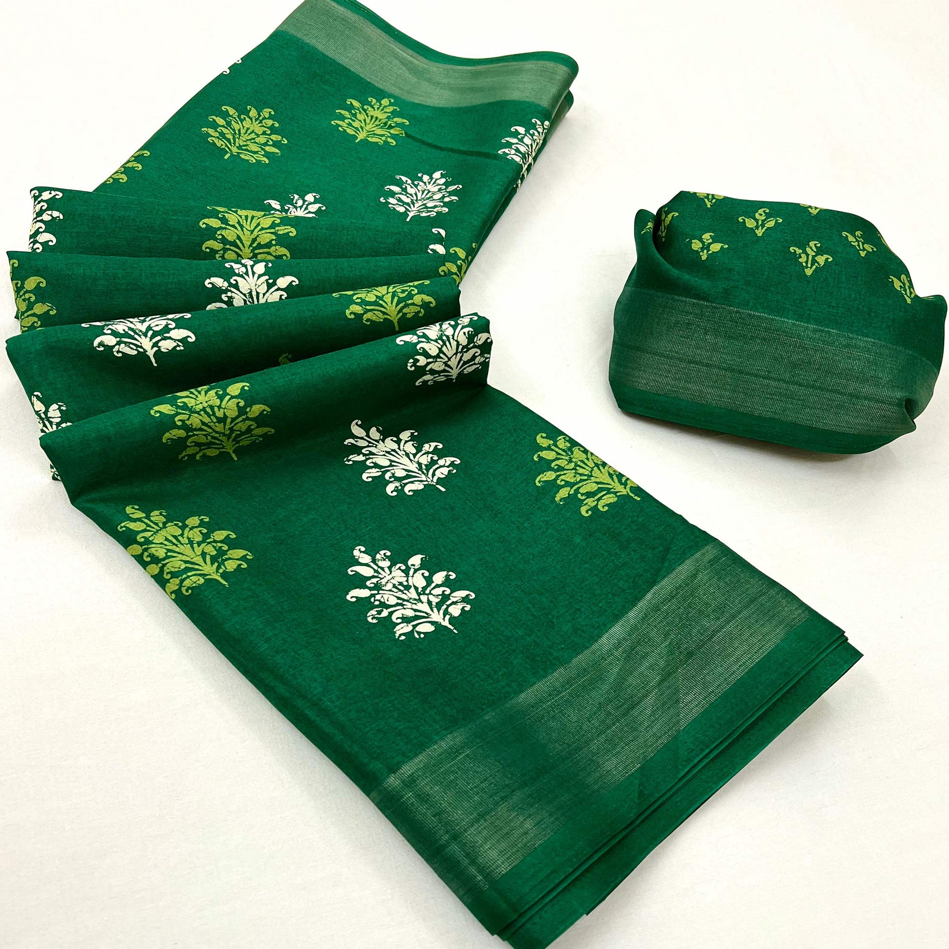 green-printed-dola-silk-saree-with-woven-border