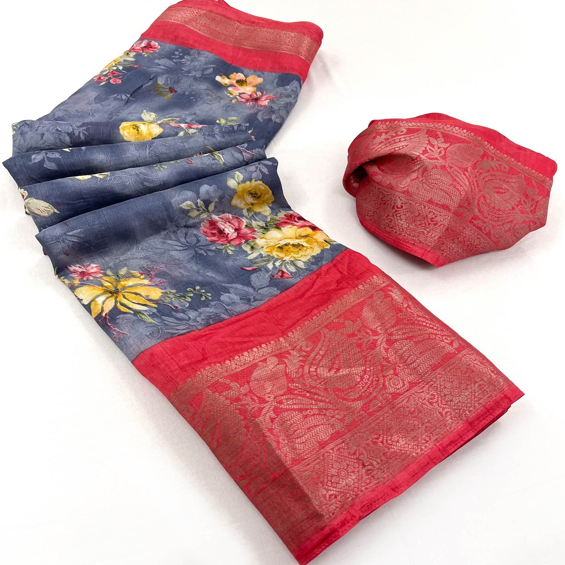 grey-floral-printed-dola-silk-saree-with-woven-border-1