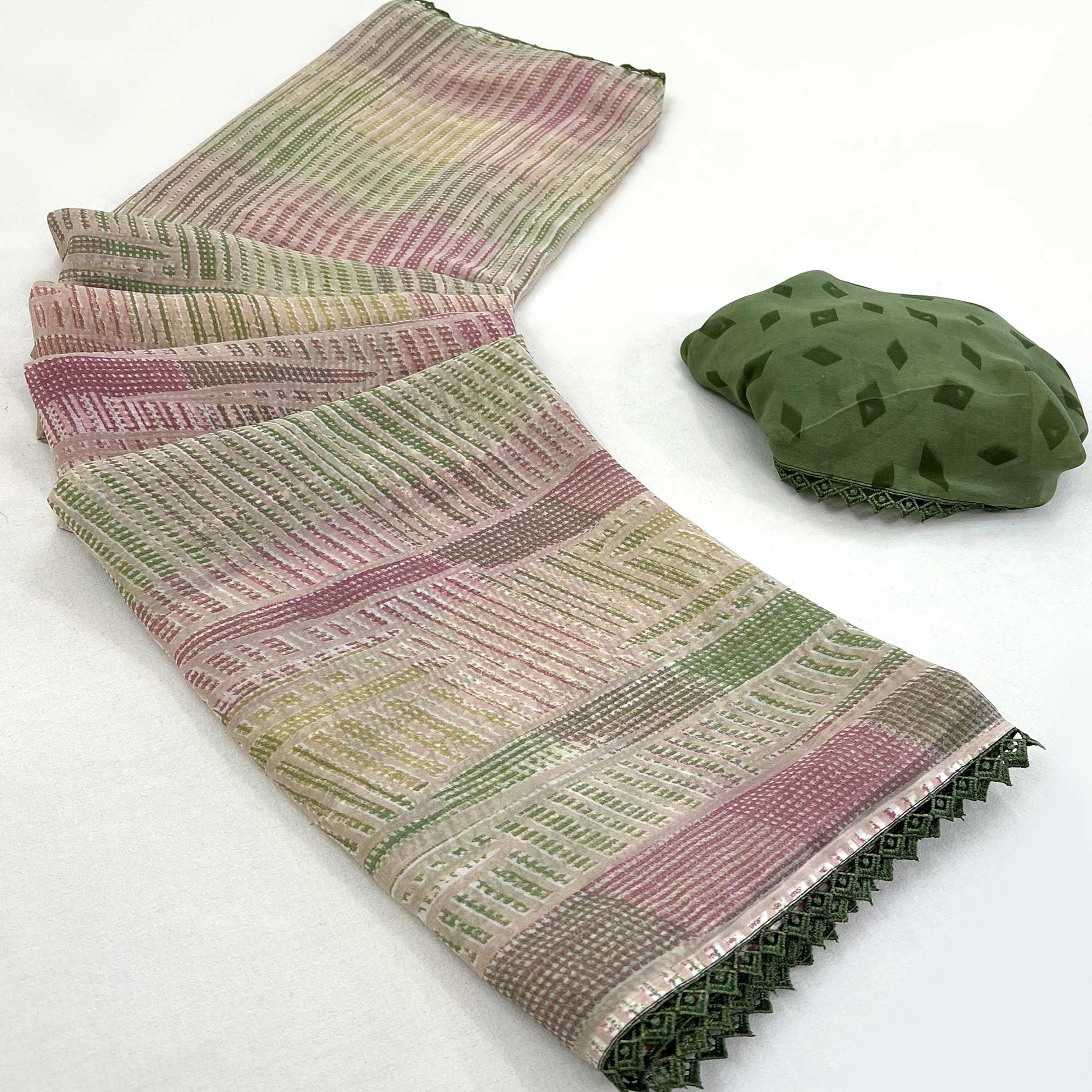 green-printed-georgette-saree-with-fancy-border