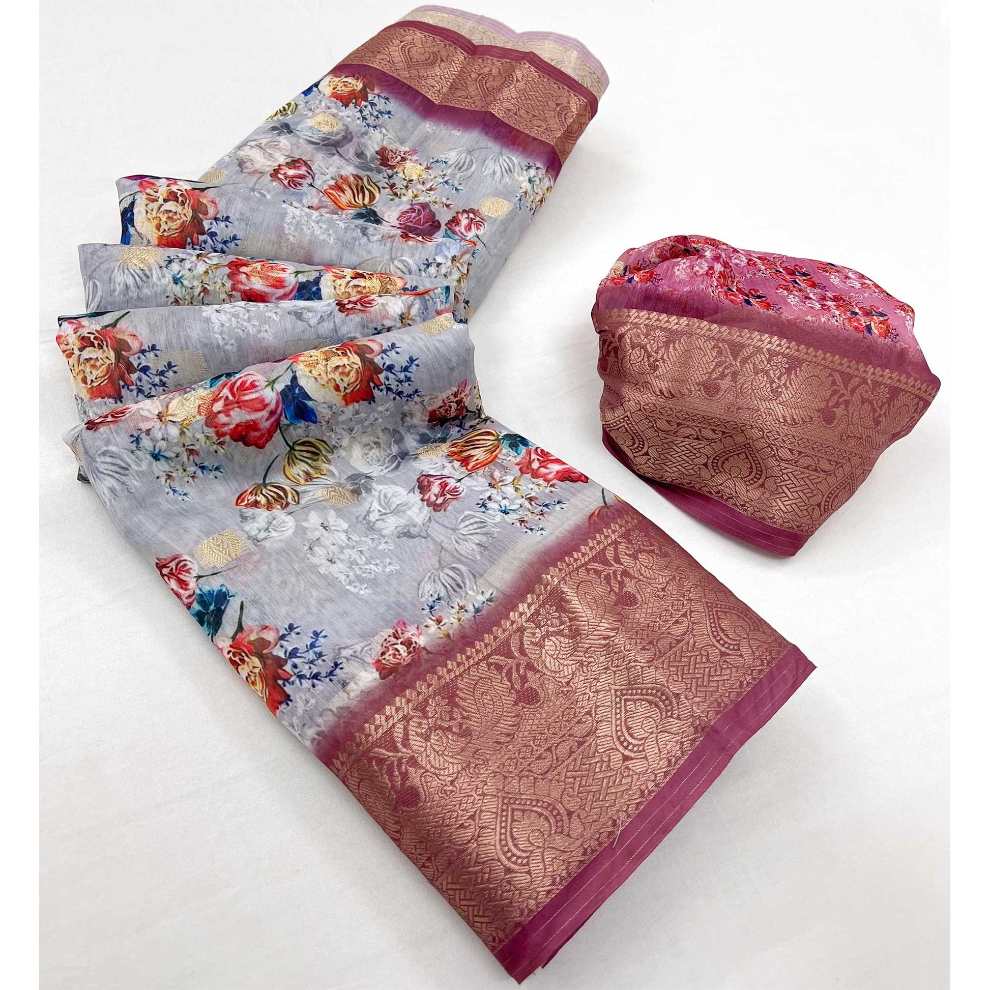 grey-floral-digital-printed-with-woven-border-cotton-silk-saree