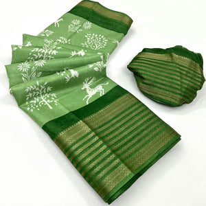 green-printed-dola-silk-saree-with-woven-border-1