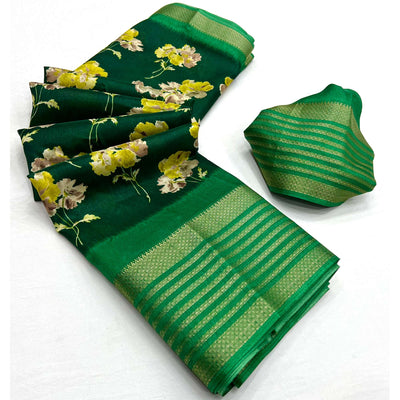 green-floral-printed-dola-silk-saree-with-woven-border-2