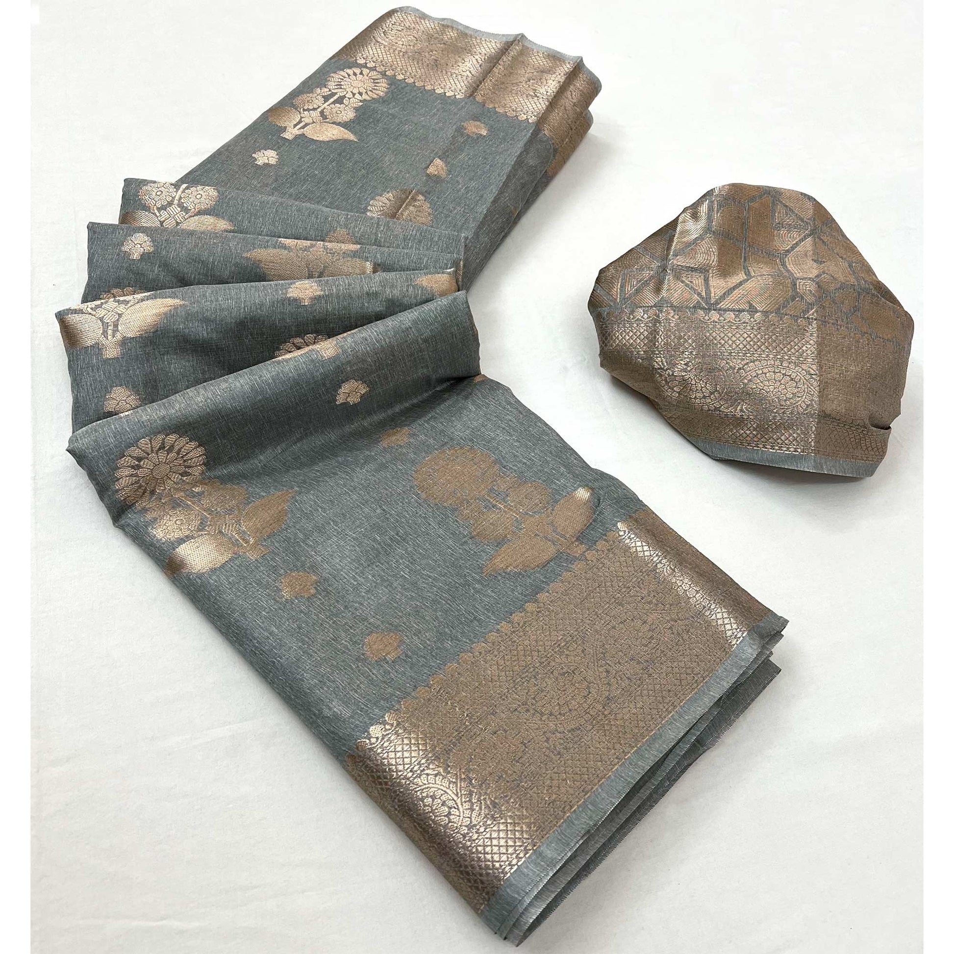 grey-floral-woven-georgette-saree-1