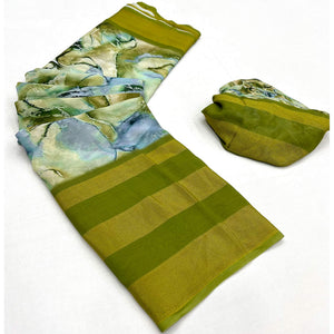 green-digital-printed-viscose-saree-3