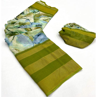green-digital-printed-viscose-saree-3