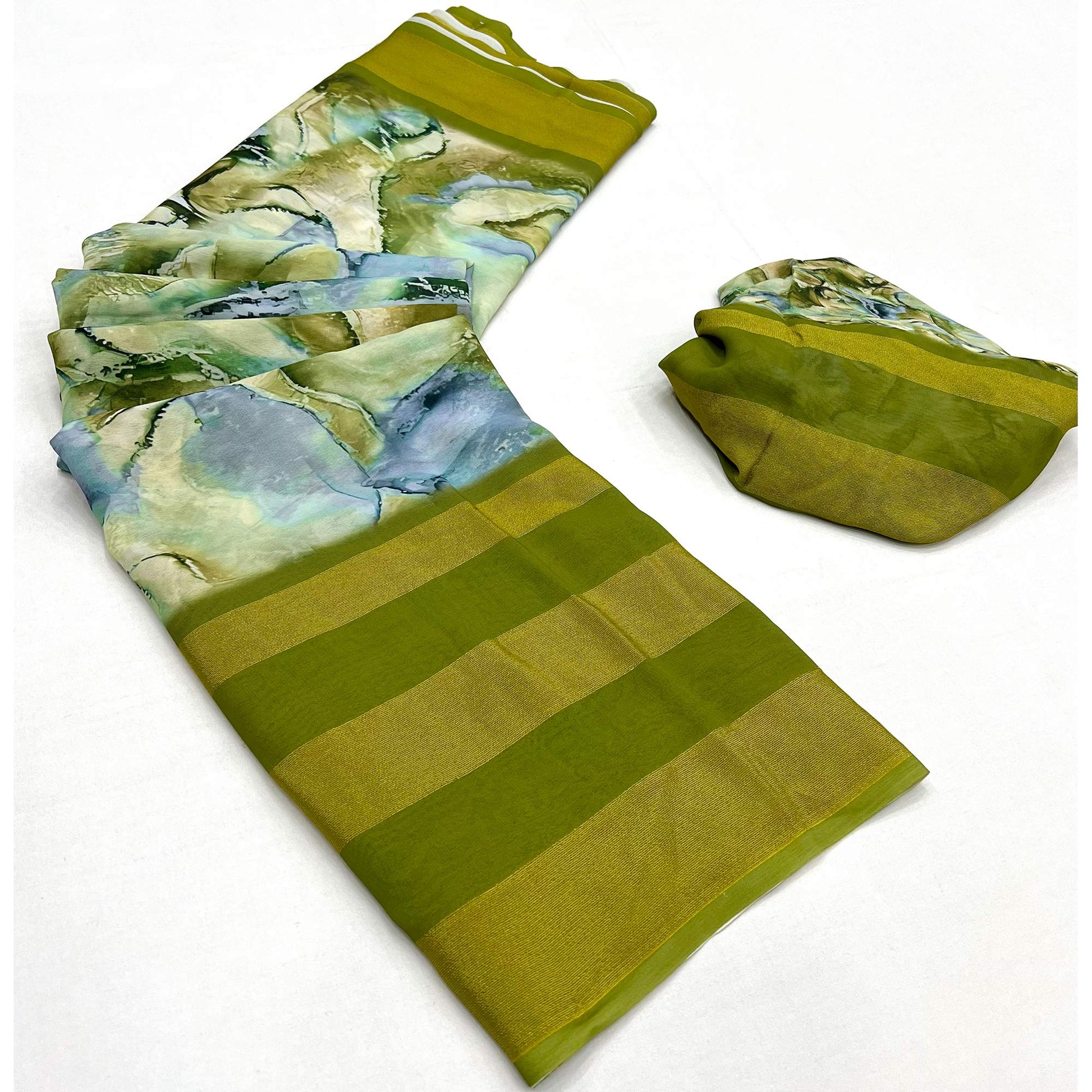 green-digital-printed-viscose-saree-3
