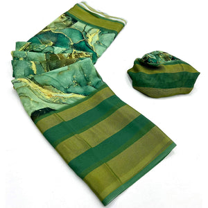 green-digital-printed-viscose-saree-4