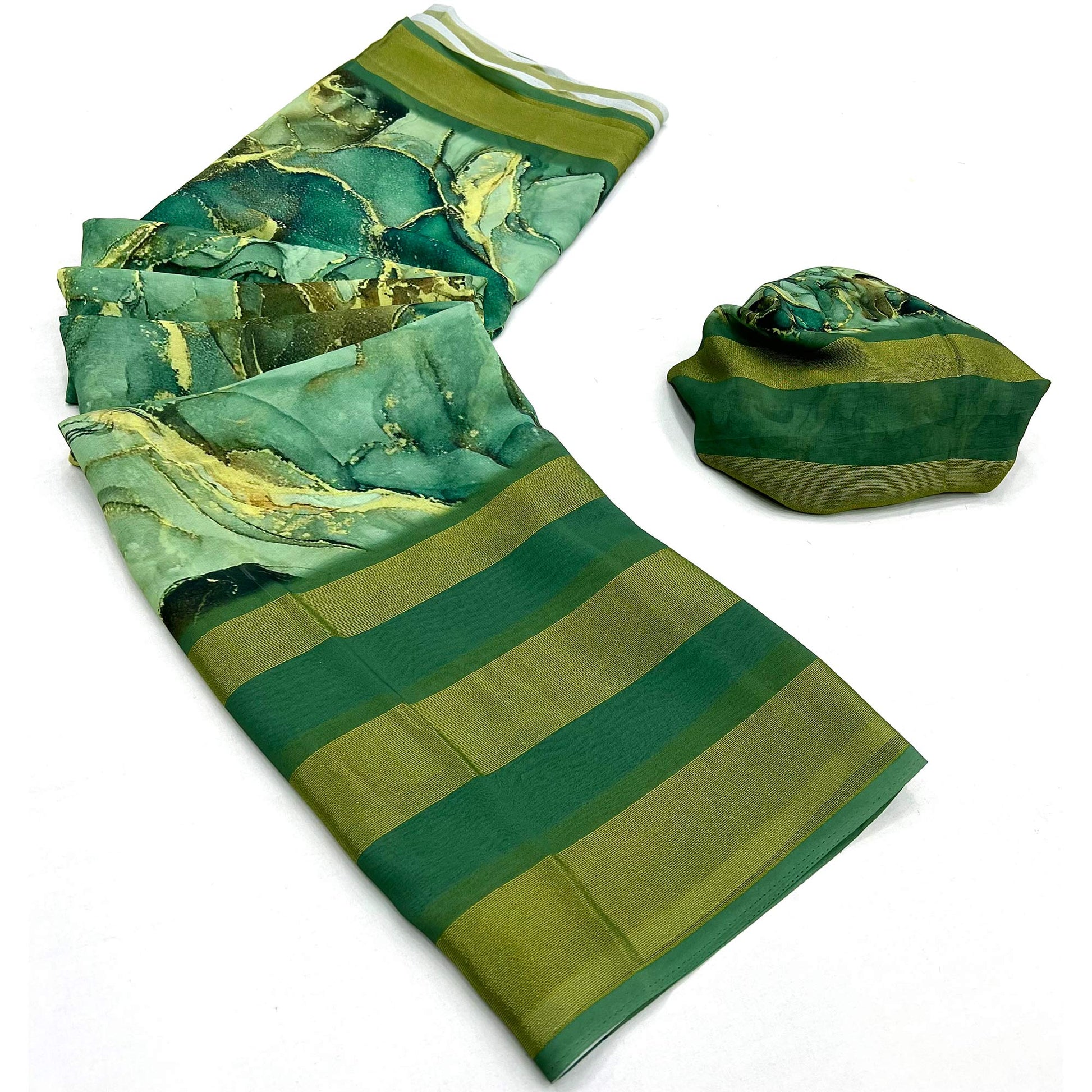 green-digital-printed-viscose-saree-4