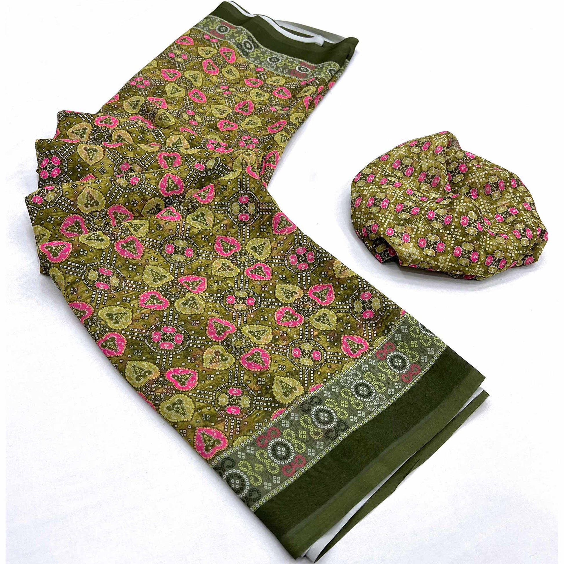 green-bandhani-digital-printed-georgette-saree-1