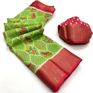 green-printed-dola-silk-saree-with-woven-border-2