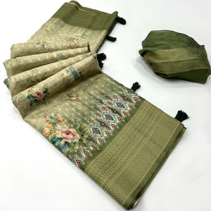 green-woven-with-floral-digital-printed-georgette-saree